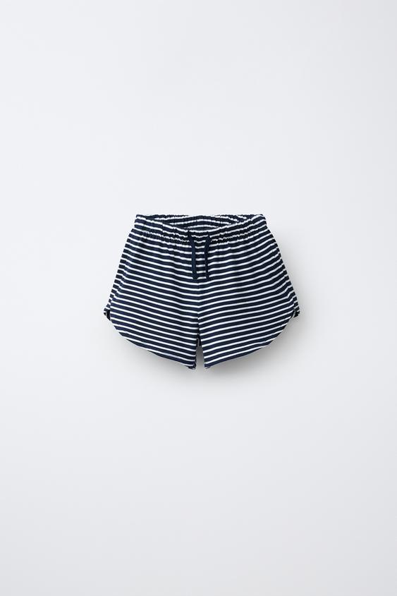 ШОРТЫ БЕРМУДЫ ИЗ ПЛОТНОЙ ТКАНИ В ПОЛОСКУ — Полоски от Zara — изображение 0