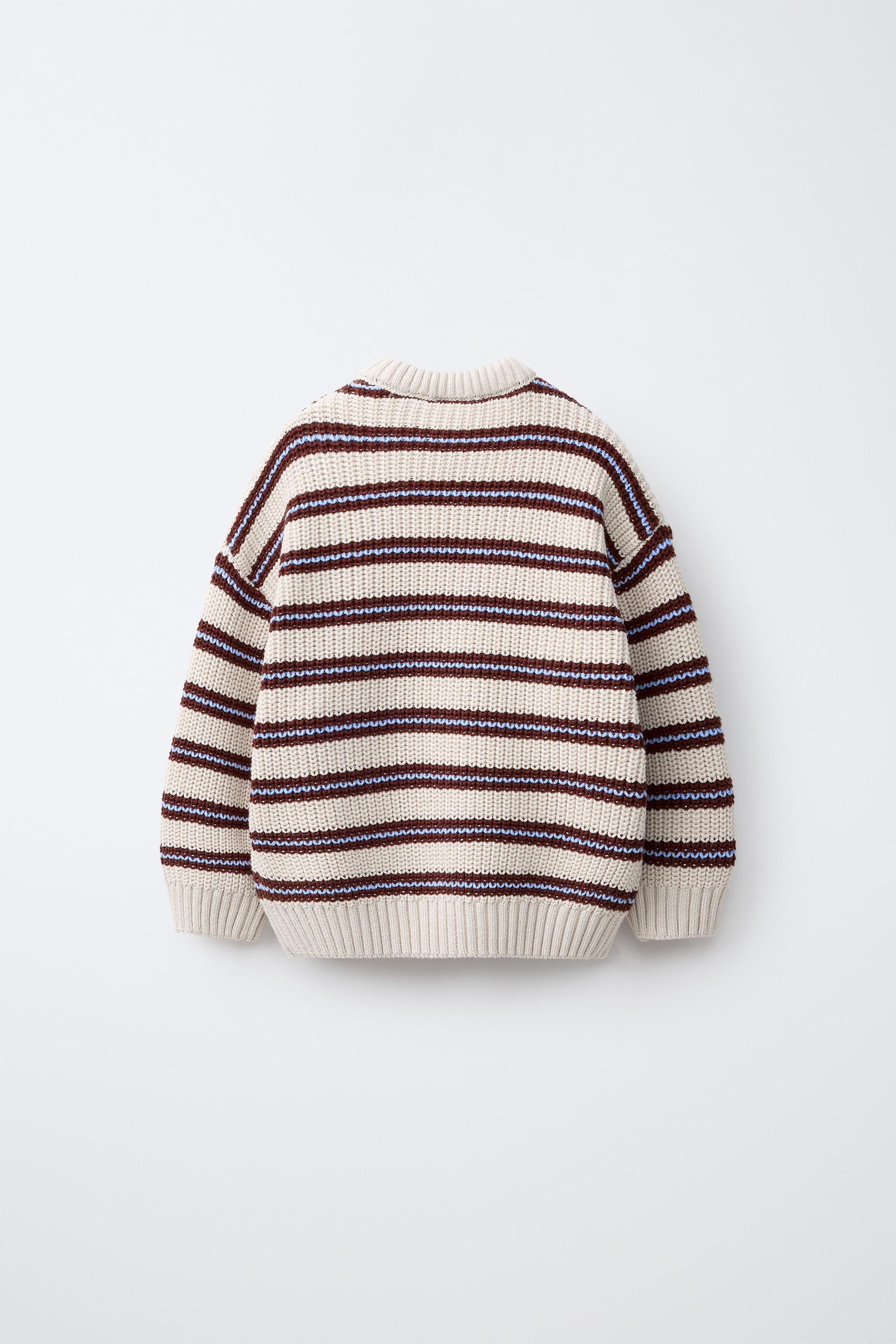 STRIPED MICKEY MOUSE © DISNEY KNIT JUMPER — Brown-Blue