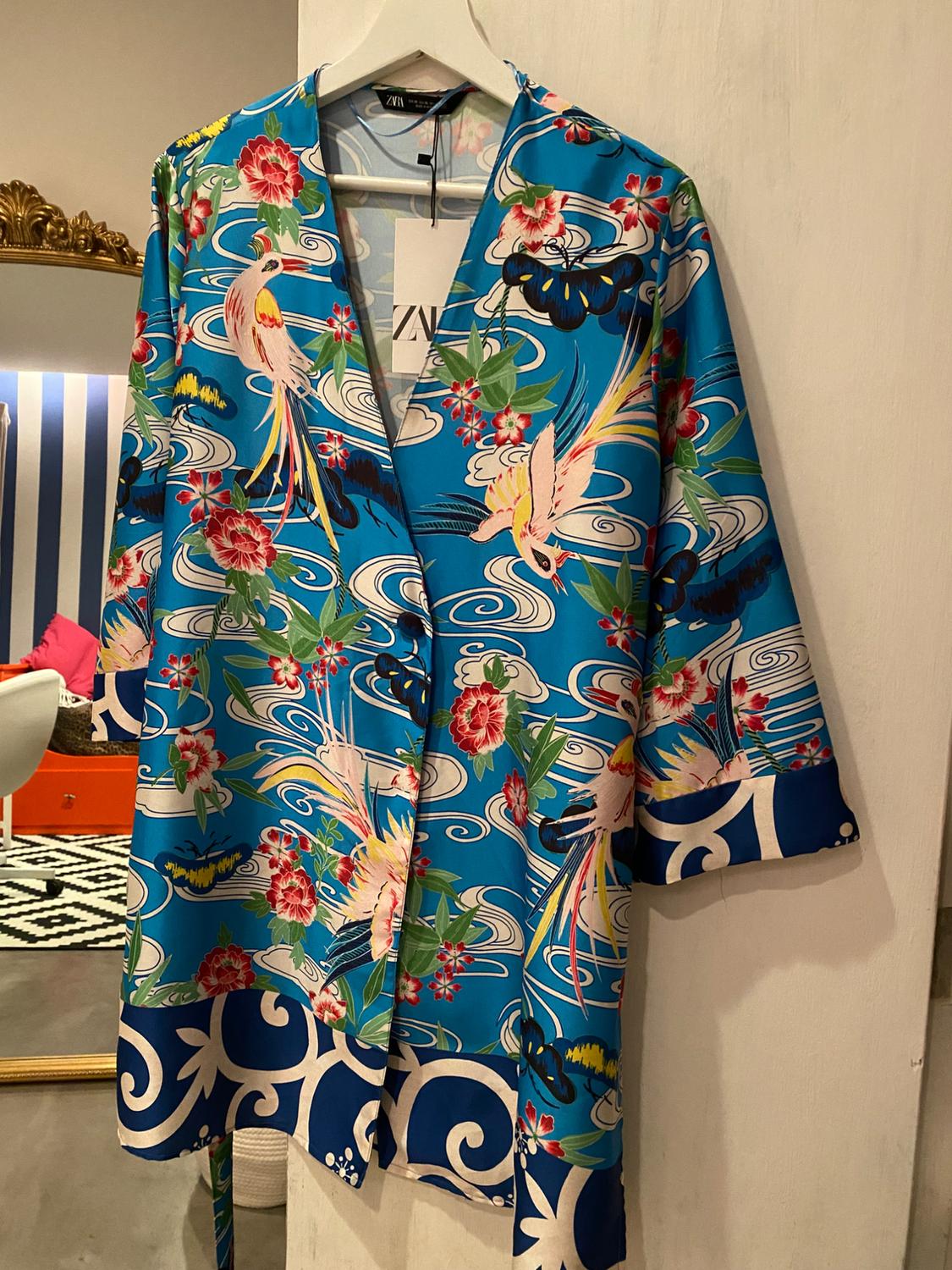 PRINTED KAFTAN WITH BELT - Image 3
