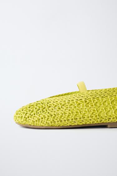 BALLERINES TRESSÉES - Jaune de Zara - Image 5