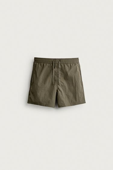 BAÑADOR MEDIO BÁSICO - Khaki de Zara