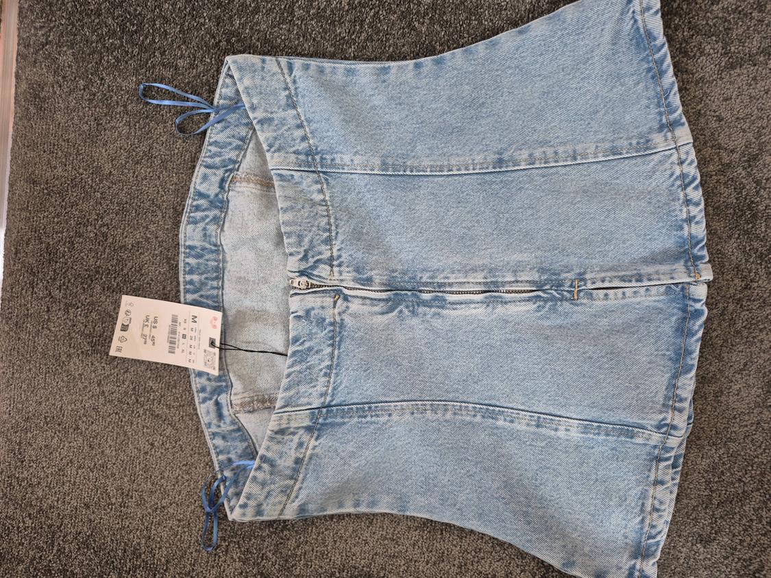 Z1975 DENIM BANDEAU TOP - Image 2