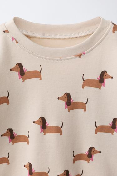 2-6 YEARS/ PUPPY PRINT PYJAMAS - camel by Zara