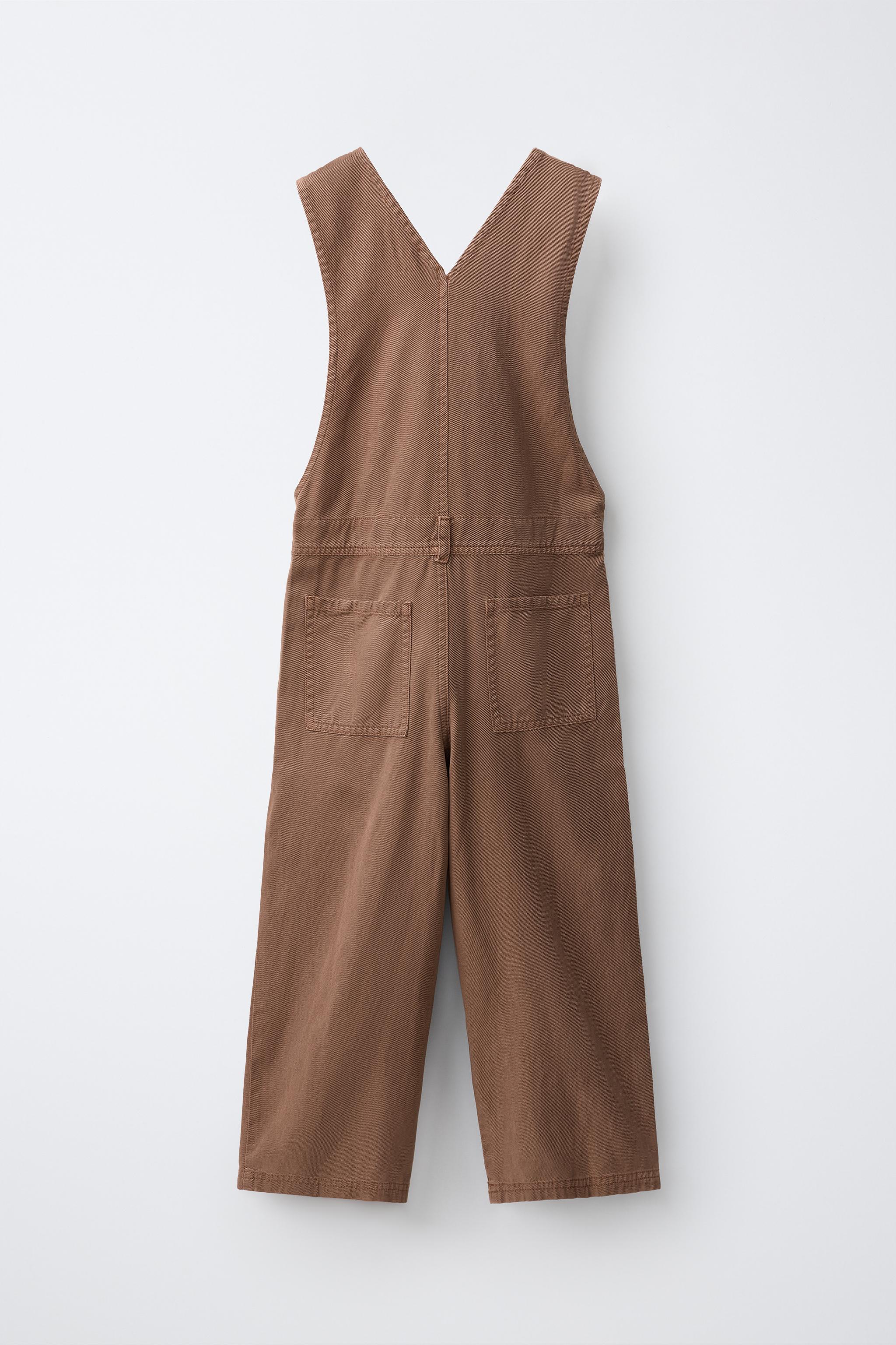 Детские комбинезоны Zara LONG LINEN BLEND JUMPSUIT — фото 3