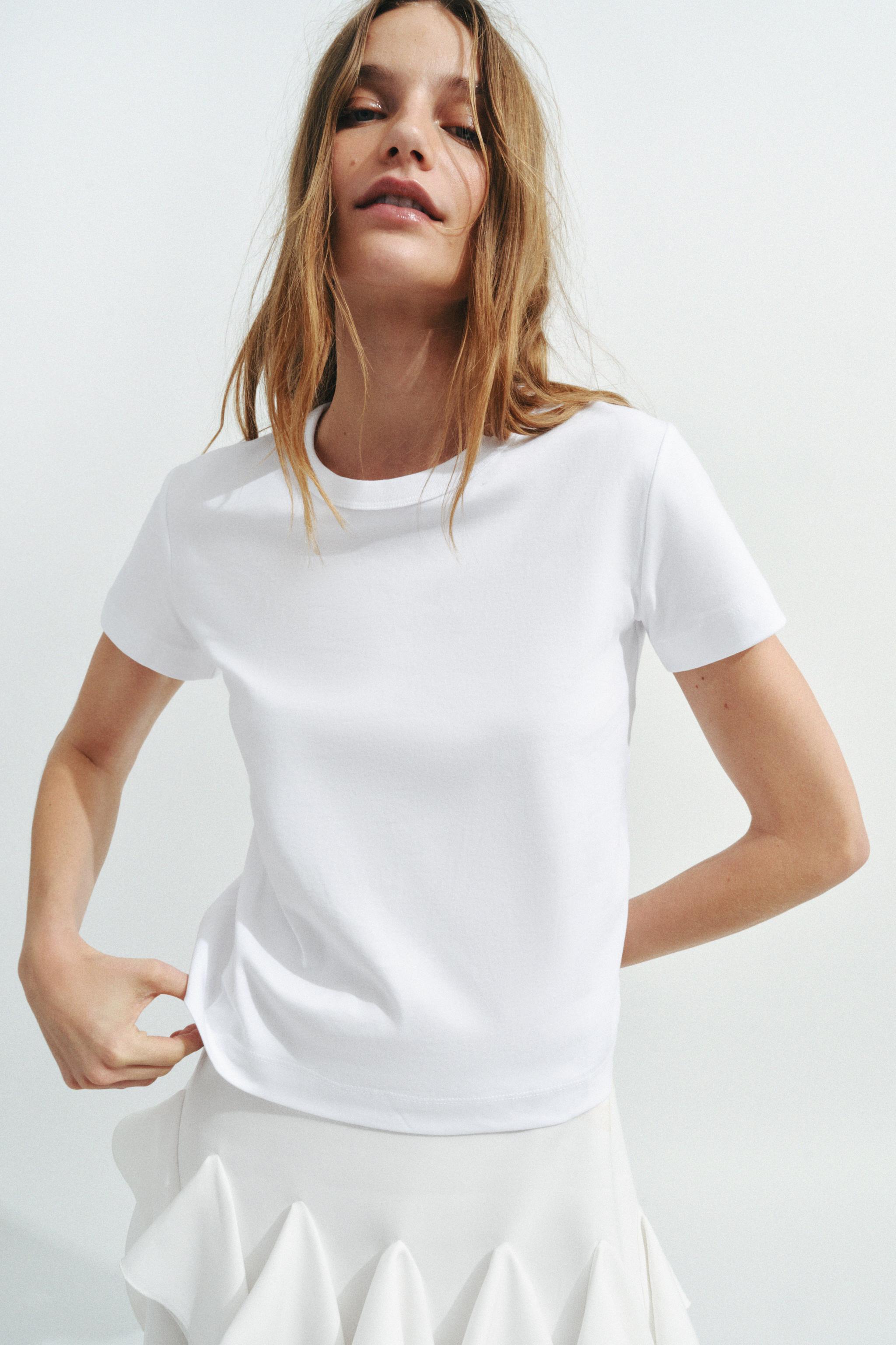 INTERLOK KISA KOLLU T-SHIRT - Görsel 2