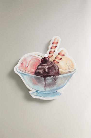 PACK OF ICE CREAM PAPER NAPKINS (PACK OF 20) - Brown by Zara