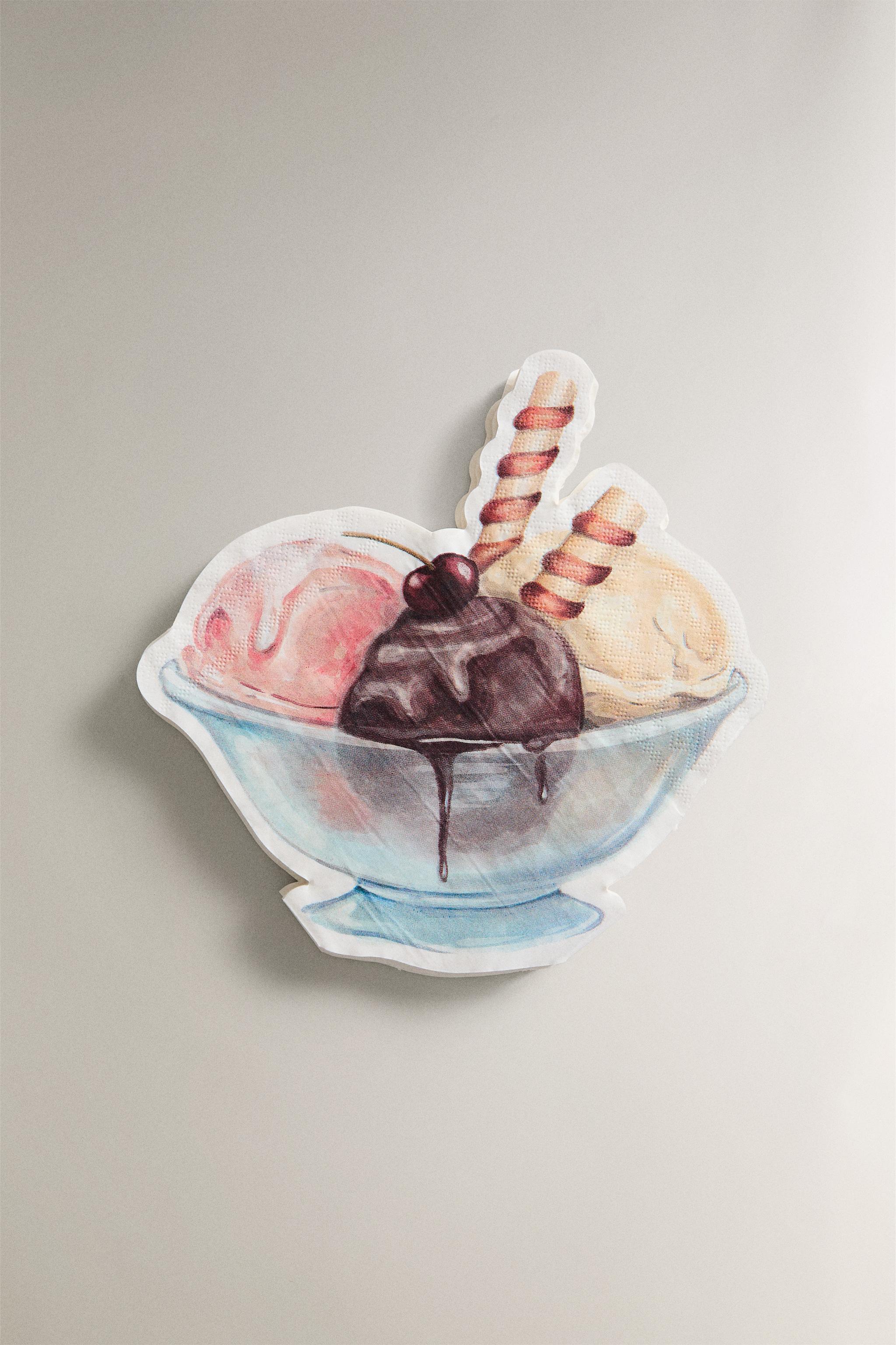 LOT SERVIETTES DE TABLE PAPIER GLACE (LOT DE 20)