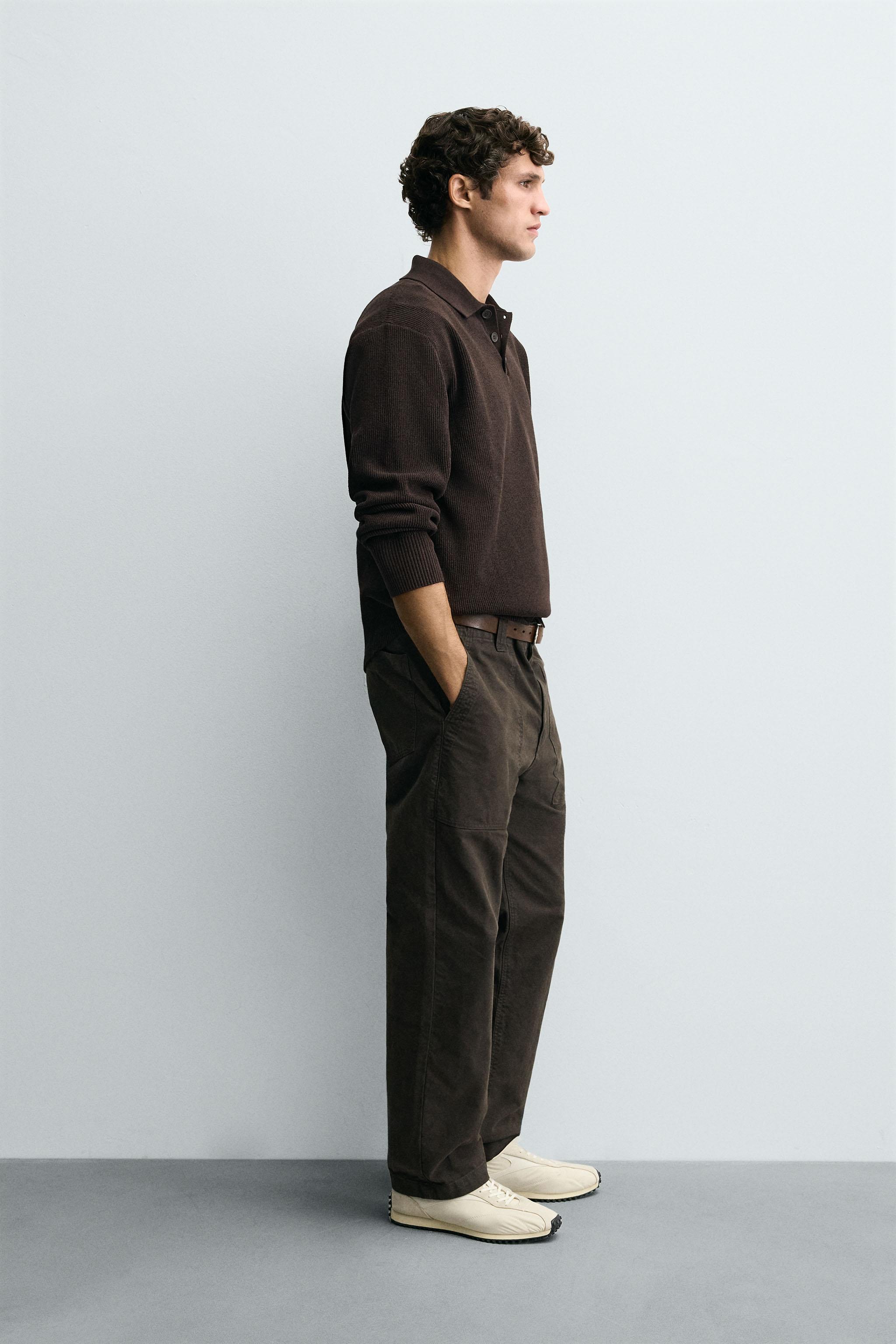 Zara CHENILLE KNIT POLO SHIRT - thumbnail 4 of 8