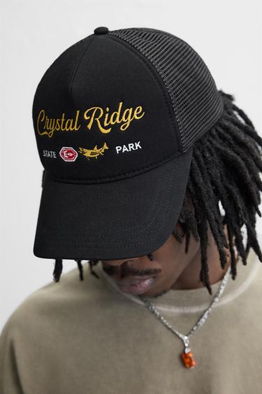 CASQUETTE AVEC BRODERIE EN CONTRASTE - Noir de Zara - Image 2