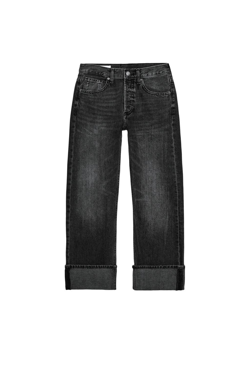 TRF STRAIGHT RIPPED MID-RISE JEANS