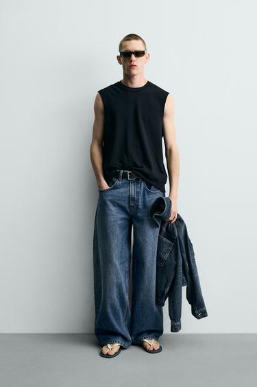 COTTON KNIT TANK TOP - Black by Zara