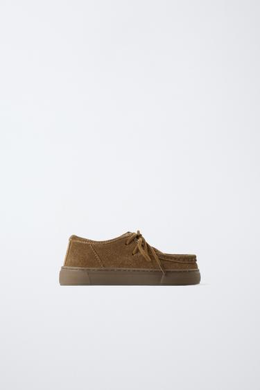 LEATHER SHOES - Brown by Zara - Image 0