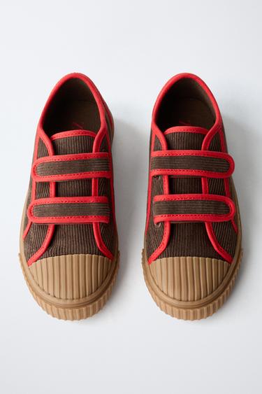 TENNIS VELOURS CÔTELÉ - Rouge de Zara - Image 4