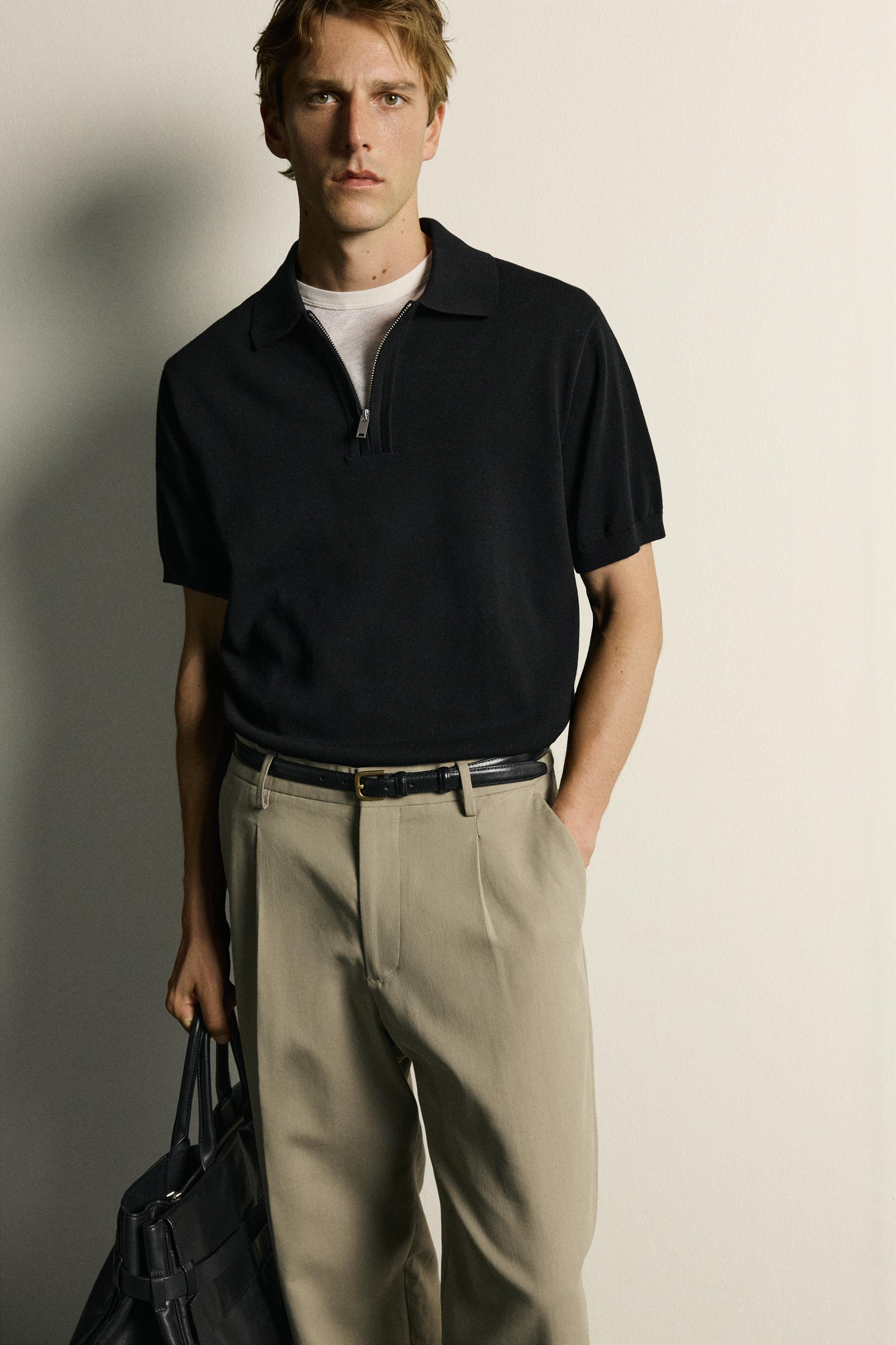 POLO EN MAILLE À COL ZIPPÉ