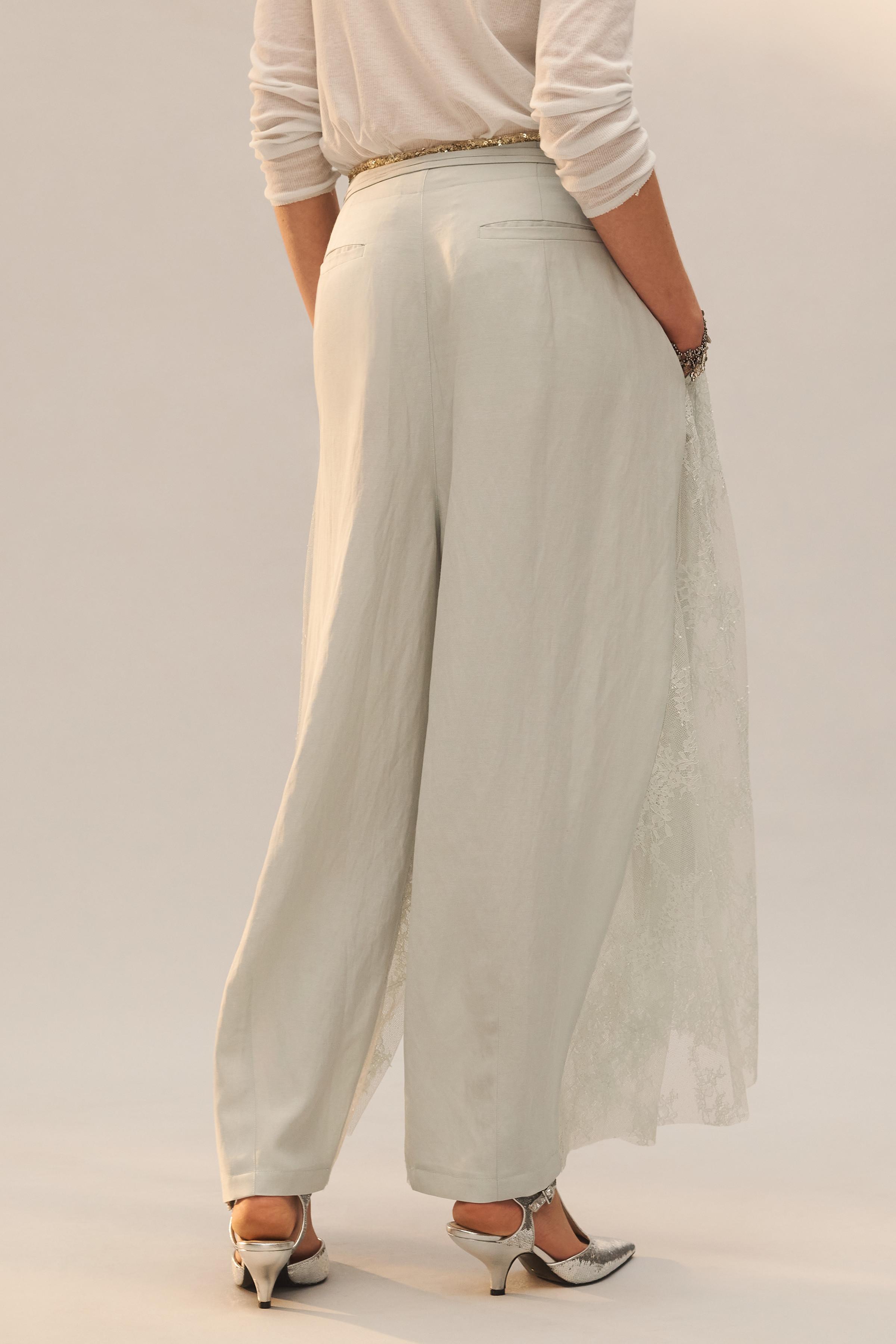 LIMITED EDITION COMBINED LACE PANTS - Sea green | ZARA United States