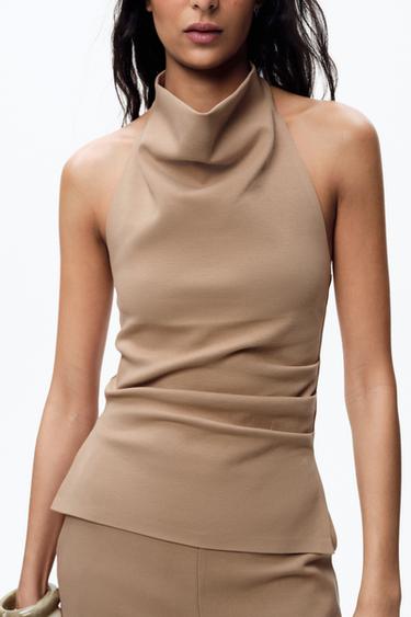 TOP HALTER - rosa claro da Zara