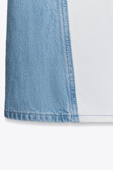 JEANS Z1975 STRAIGHT MID-WAIST COMBINED - Mid-blue by Zara