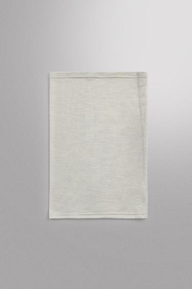 WOOL BLEND NECK WARMER - Pearl grey by Zara