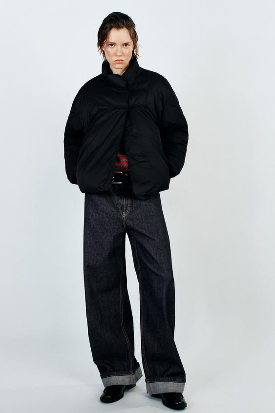 SHORT WATER-REPELLENT ANORAK WITH FROG FASTENING - Black by Zara - Image 0