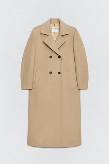 SOSHIOTSUKI X ZARA 울 혼방 코트 - Zara 라이트 카멜