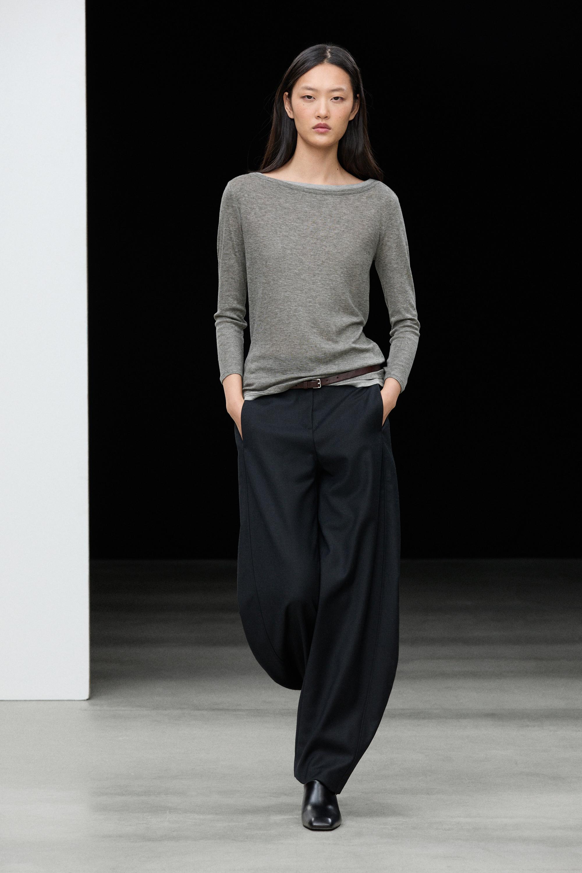 Double boat neck T-shirt