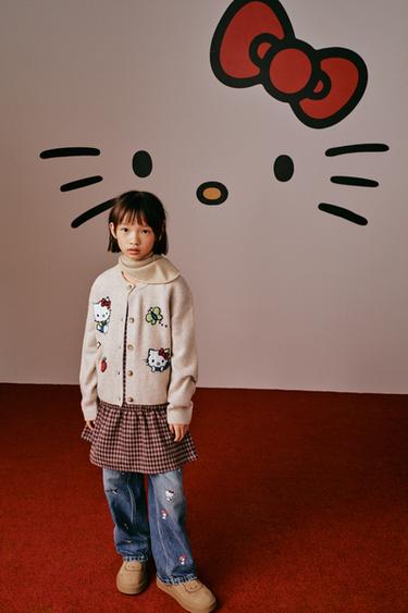 ハローキティ © SANRIO ニットカーディガンライトベージュZaraのハローキティ © SANRIO ニットカーディガン - ライトベージュ