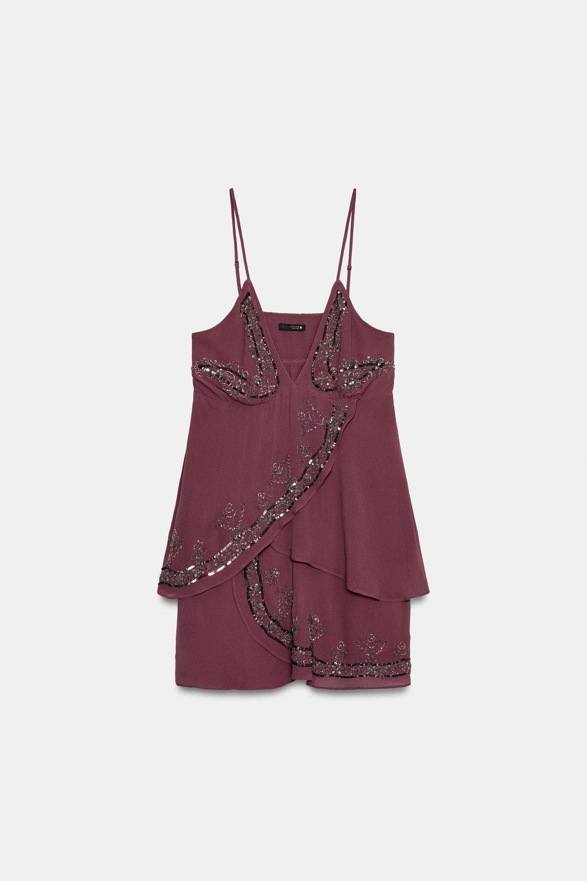 Zara SHORT SEQUIN DRESS — фото 8