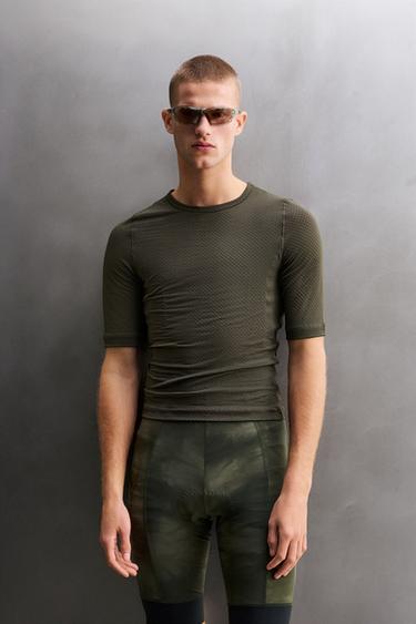 CAMISETA PRIMEIRA CAMADA GRAVEL - Marrom / Toupeira da Zara