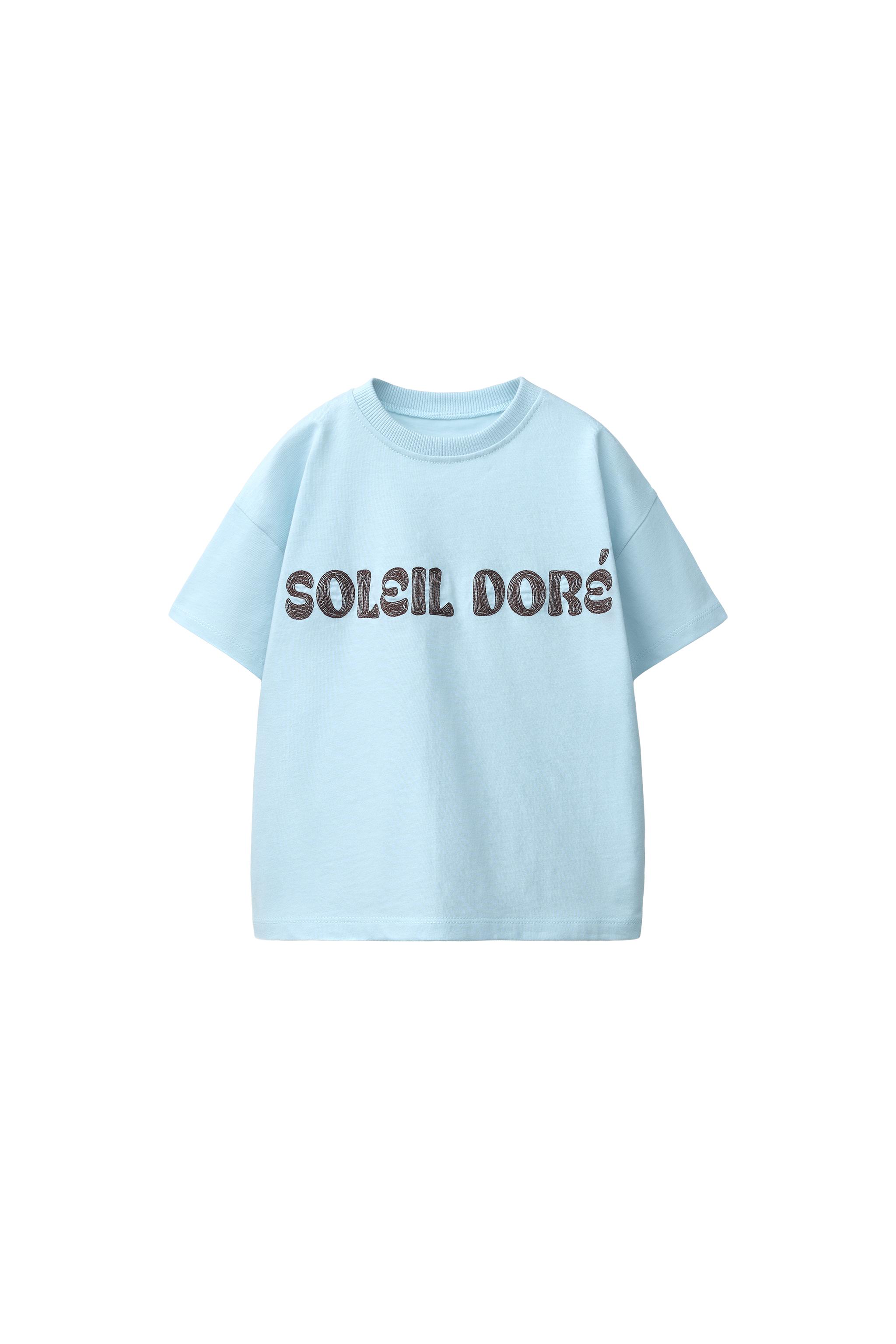 さら　ソイネショップ EMBROIDERED SLOGAN T-SHIRT - Light sky blue | ZARA Turkey