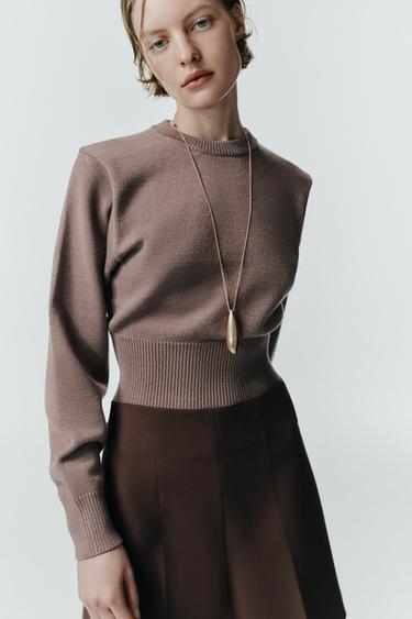 SHORTS TIRO ALTO ZW COLLECTION - Marrón de Zara - Imagen 0