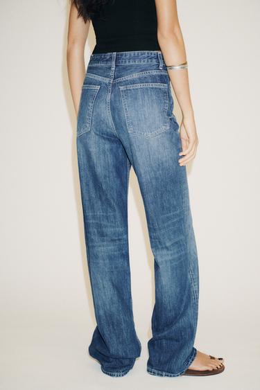 JEANS TRF WIDE LEG TAILLE HAUTE FULL LENGTH - Bleu de Zara - Image 4