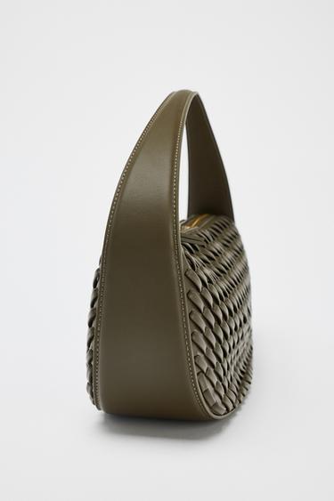 WOVEN-EFFECT HANDBAG - Green by Zara - Image 2