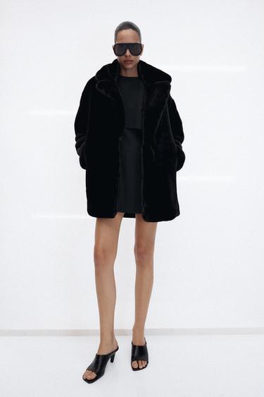 FAUX FUR COAT - Black by Zara - Image 0