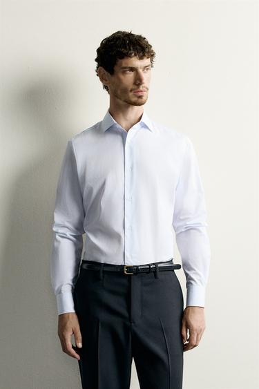 Zara STRIPED SLIM FIT SHIRT - Striped