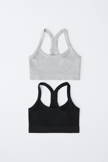8-14 YEARS/ TWO-PACK OF SEAMLESS TOPS - Black by Zara - Image 3