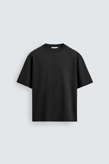 INTERLOCK SWEATSHIRT WITH COMBINED EMBROIDERY AND PRINT - Black by Zara