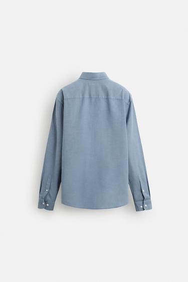 CHEMISE REGULAR FIT - bleu-poudré de Zara - Image 7