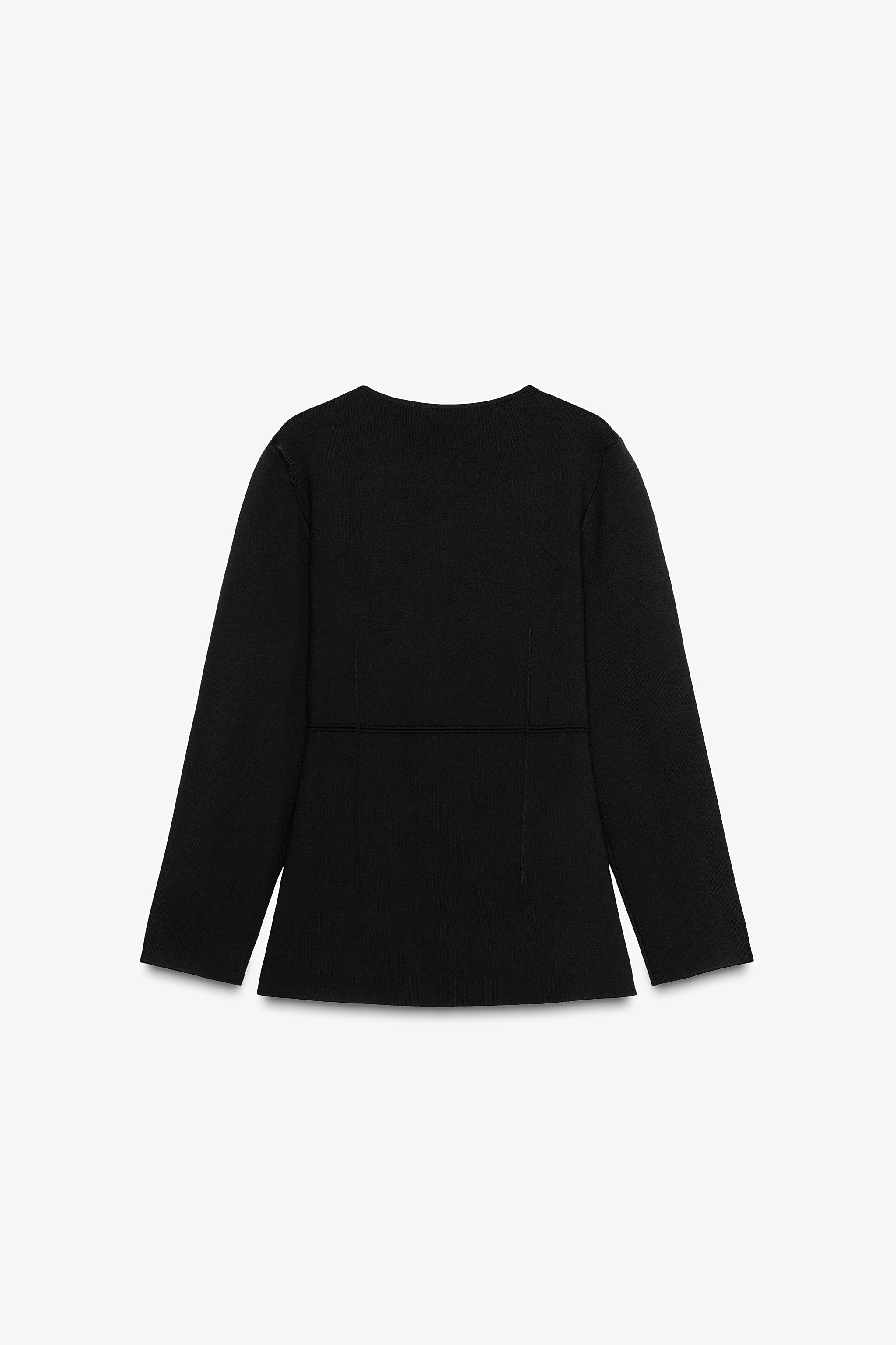 FITTED LONG KNIT JACKET - Black | ZARA United States