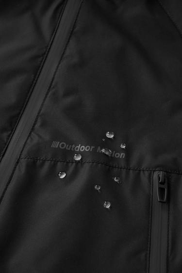 LIGHTWEIGHT WATER-REPELLENT HOODED JACKET - Black by Zara - Image 5
