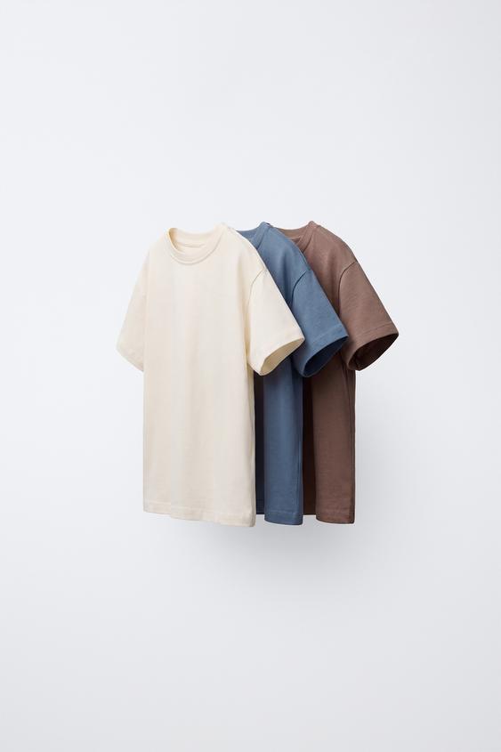 3-PACK OF PLAIN T-SHIRTS - Blue / Grey by Zara - Image 0