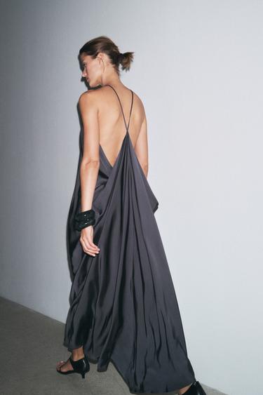 ZW COLLECTION SATIN DRESS - Petrol blue de Zara - Image 8