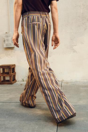 WIDE-FIT STRIPED TROUSERS - LIMITED EDITION - striped by Zara - Image 4