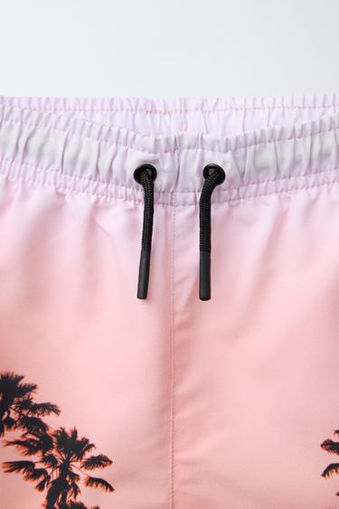 6-14 YEARS/ PHOTOGRAPHIC SWIM BERMUDA SHORTS - Orange by Zara - Image 2