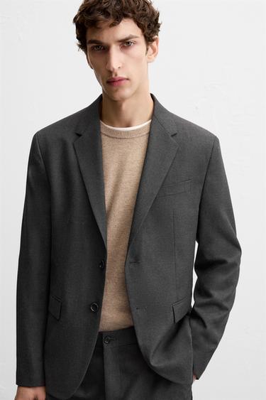 VESTE DE COSTUME CONFORT - Gris anthracite de Zara - Image 4