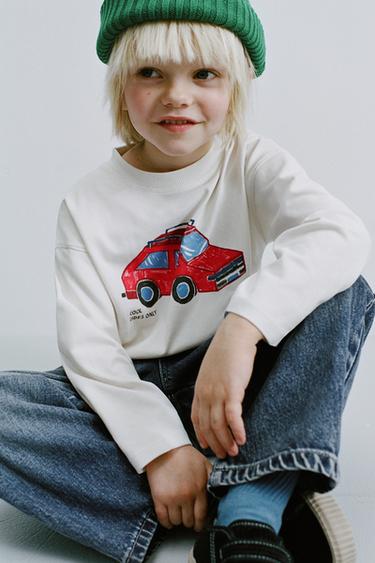 VEHICLE PRINT T-SHIRT - Ecru by Zara