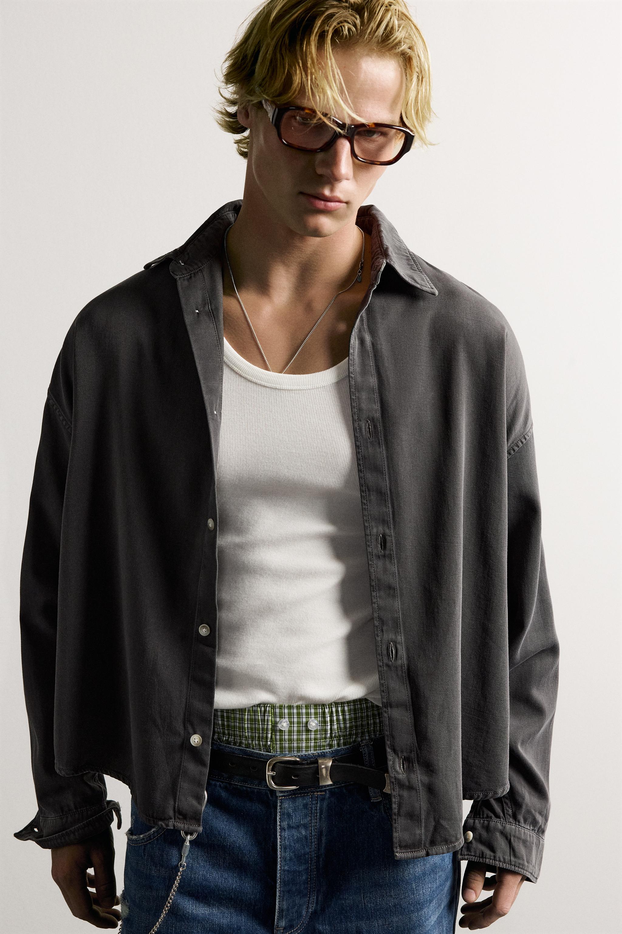 COTTON - LYOCELL BOXY FIT SHIRT
