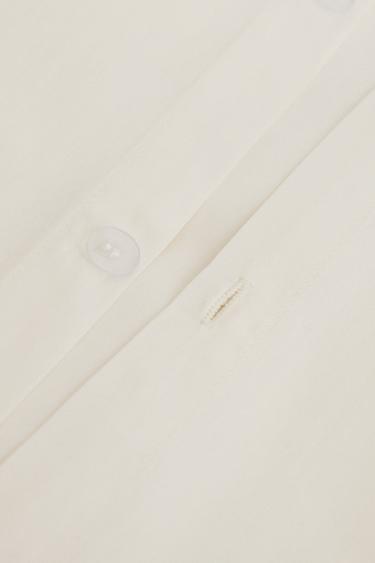Zara （200 紗支密度）密織棉被套 - 白色