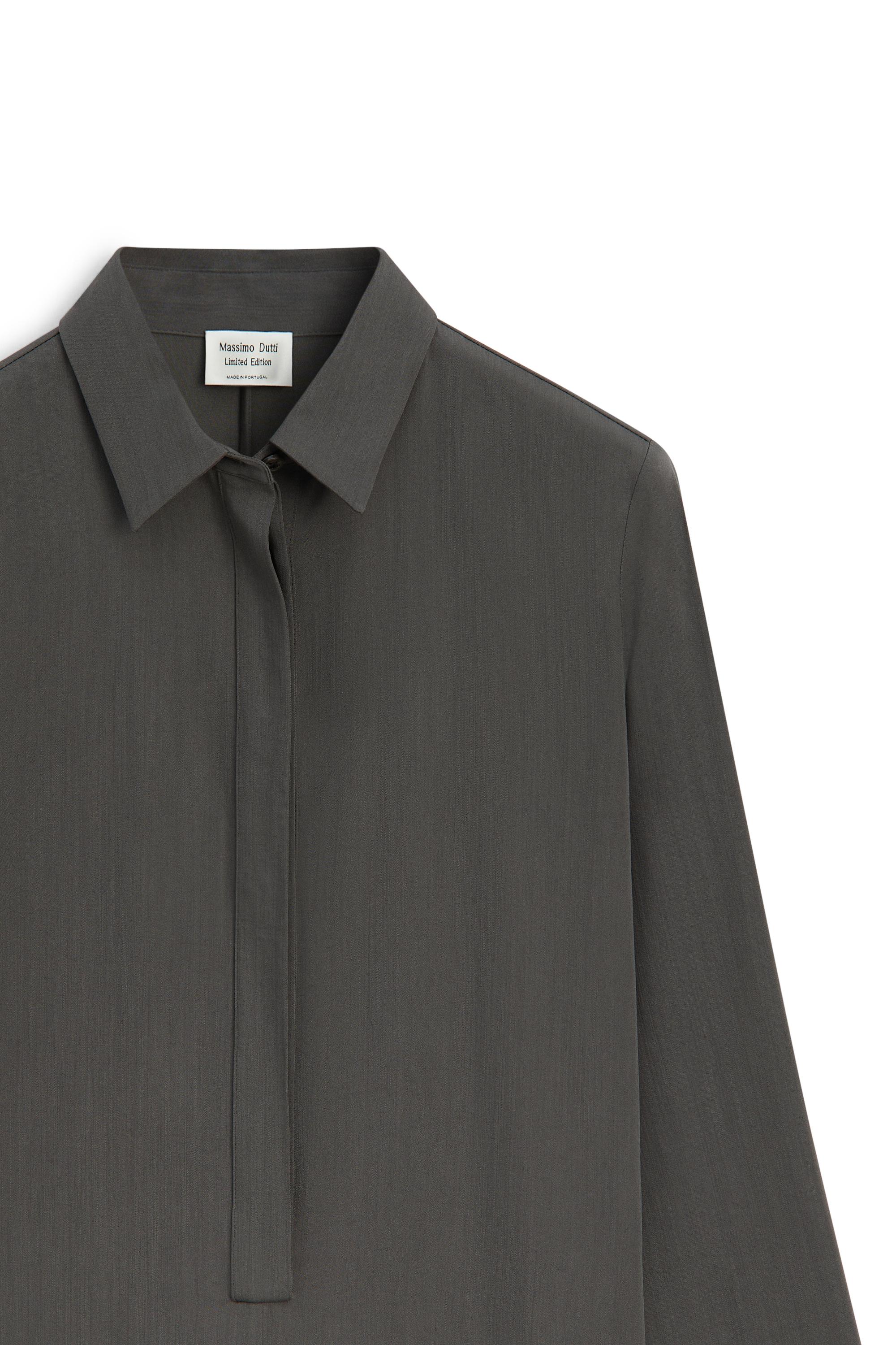 Flowing wool blend shirt dress - LIMITED EDITION