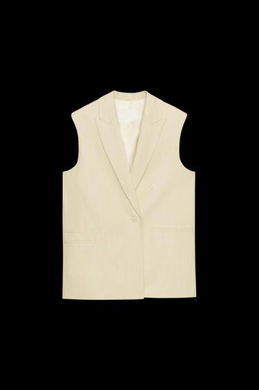 OVERSIZE-WESTE MIT ÜBERKREUZUNG ZW COLLECTION - Pastellgelb von Zara - Bild 0