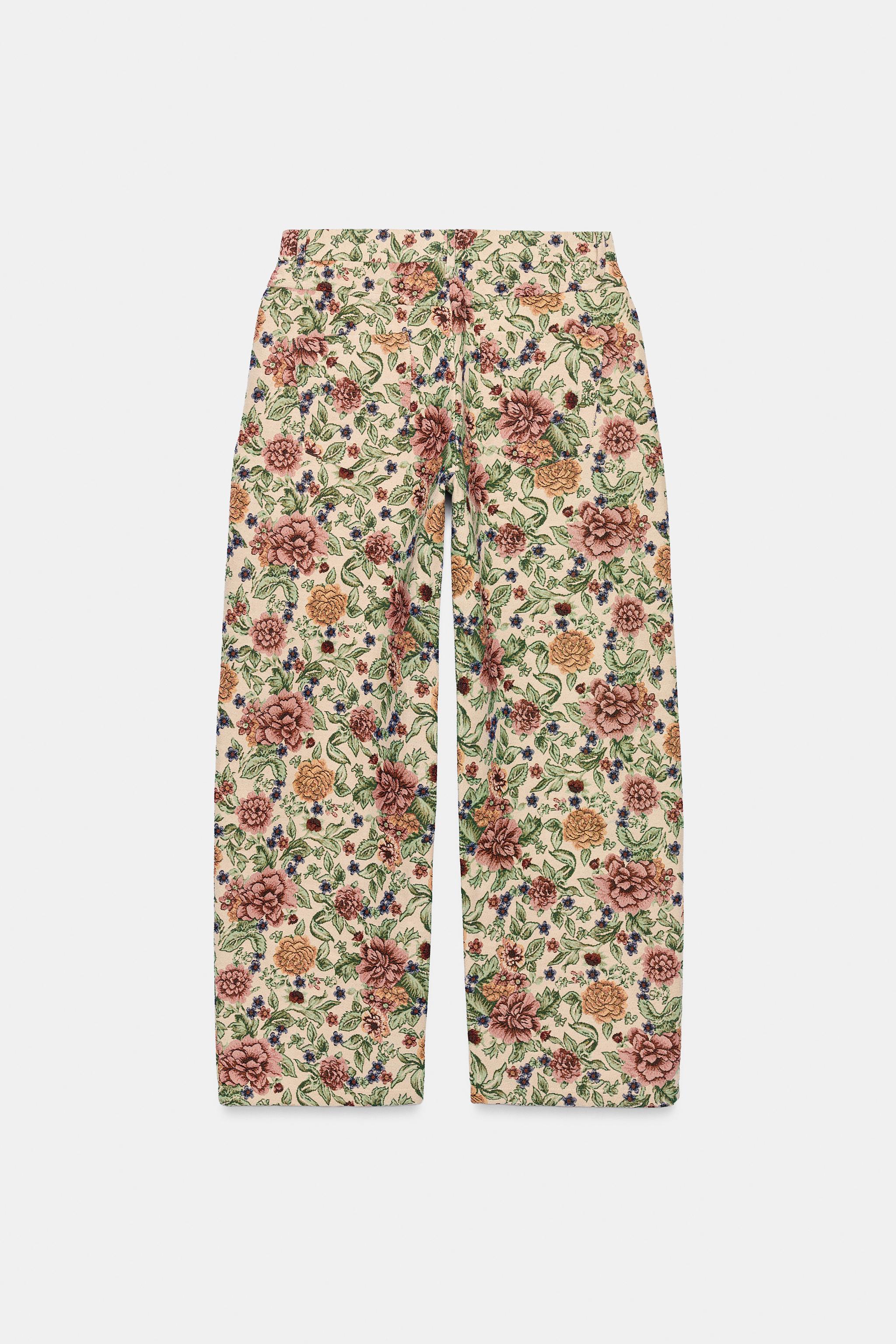 ZW COLLECTION JACQUARD FLORAL PANTS